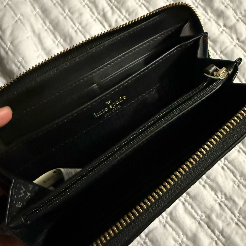 Kate Spade Black Pebbled Leather Tote With Matching Wallet - Picture 4 of 11